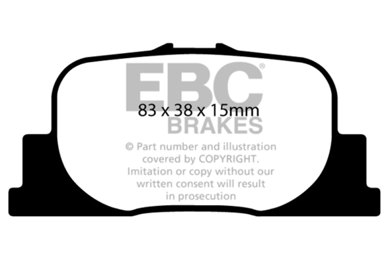 EBC 00-01 Lexus ES300 3.0 Yellowstuff Rear Brake Pads - DP41456R