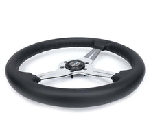 Load image into Gallery viewer, NRG Light Weight Gaming Steering Wheel - 350mm 3 Chrome Silver Spokes Perforated Leather - ST-018CH-PR