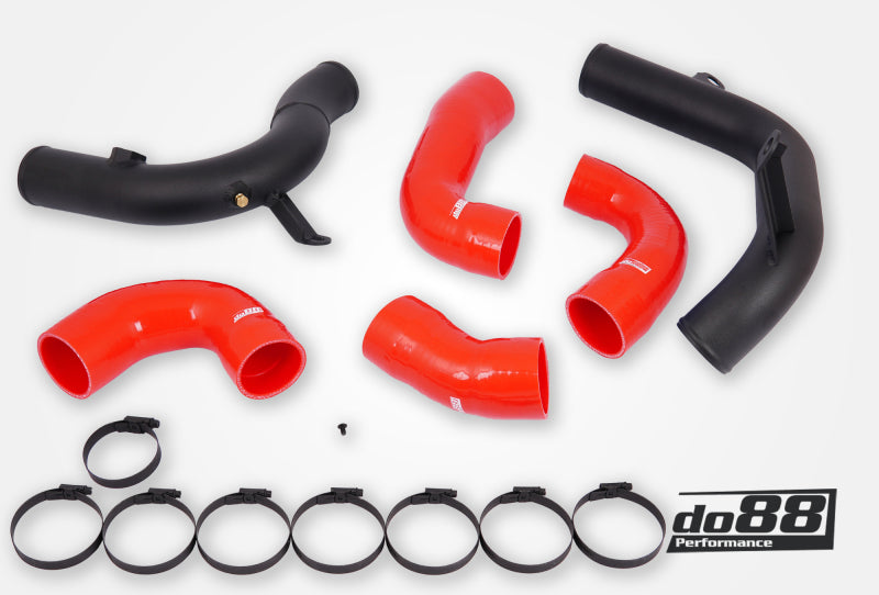 do88 VAG 2.0 TSI EA888 Gen4 (245hp) OEM Intercooler Pressure Pipes Red Hoses - TR-340-OE-2-R