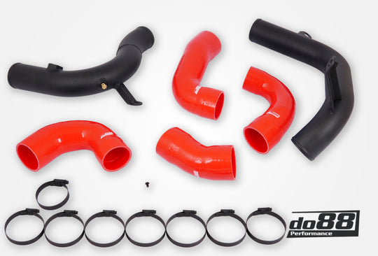 do88 VAG 2.0 TSI EA888 Gen4 (245hp) OEM Intercooler Pressure Pipes Red Hoses - TR-340-OE-2-R