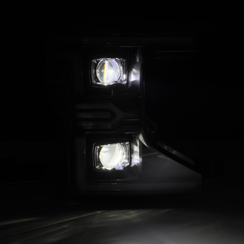 AlphaRex 20-22 Ford F-250/350/450/550 SD LUXX-Series LED Proj Headlights Bk w/Acv Light SS & SBDRL - 880341