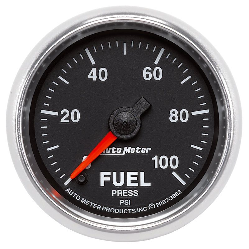 Innovate MTX Analog Fuel Pressure 0-100psi Gauge Kit - Black Dial - 3863