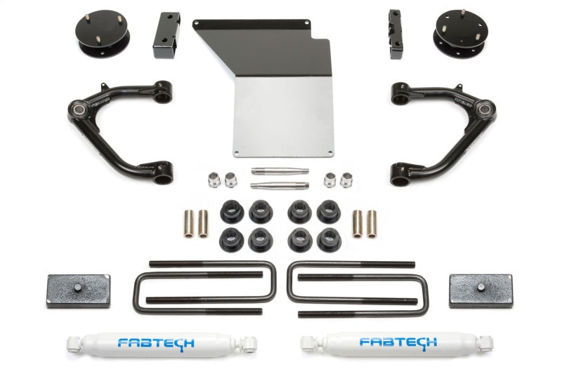 Fabtech 07-18 GM K1500 4in Uniball UCA System w/Rear Perf. Shocks - FTS21135