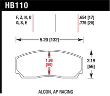 Load image into Gallery viewer, Hawk AP CP3307 / CP5040 / CP5200 Caliper DTC-70 Race Brake Pads - HB110U.654