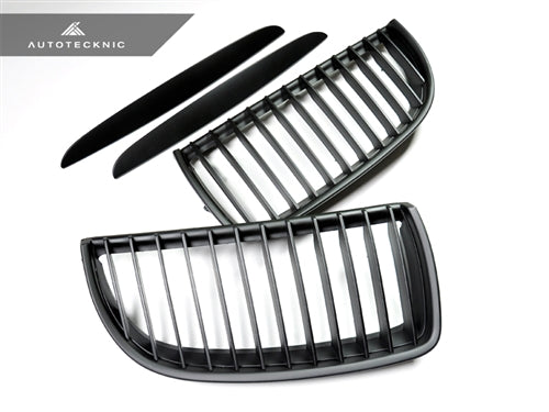 AutoTecknic Stealth Black Front Grille Set - BMW E90 Sedan | E91 Wagon | 3-Series