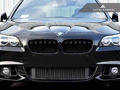 AutoTecknic Dual-Slat Glazing Black Front Grille Set - BMW F10 5-Series | M5