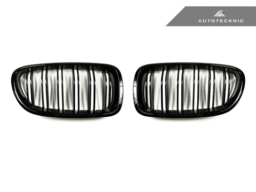 AutoTecknic Dual-Slat Glazing Black Front Grille Set - BMW F10 5-Series | M5