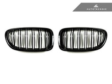 Load image into Gallery viewer, AutoTecknic Dual-Slats Gloss Black Front Grille Set - BMW F10 5-Series | M5
