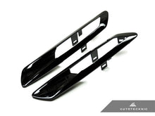 Load image into Gallery viewer, AutoTecknic Replacement Glazing Black Fender Light Trims - BMW F10 Sedan | F11 Wagon | 5-Series