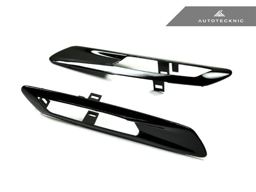 AutoTecknic Replacement Glazing Black Fender Light Trims - BMW F10 Sedan | F11 Wagon | 5-Series