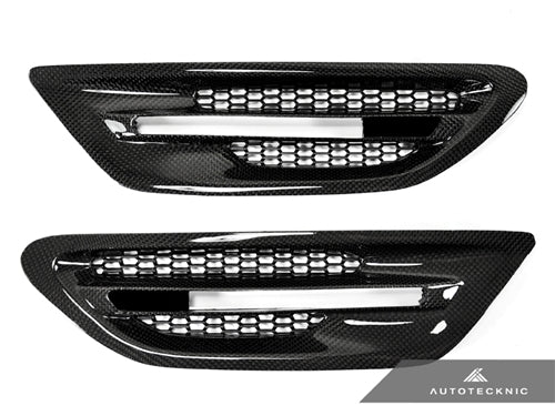 AutoTecknic Replacement Carbon Fiber Fender Vents - BMW F10 M5