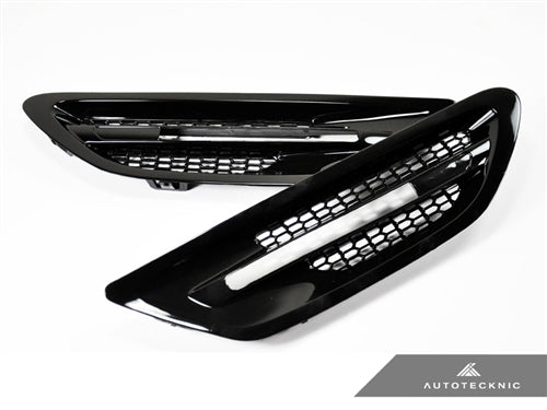 AutoTecknic Replacement Glazing Black Fender Vents - BMW F10 M5