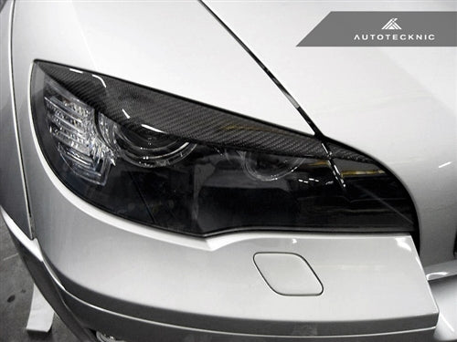 AutoTecknic Carbon Fiber Headlight Trim Set - BMW E70 X5 | X5M | E71 X6 | X6M