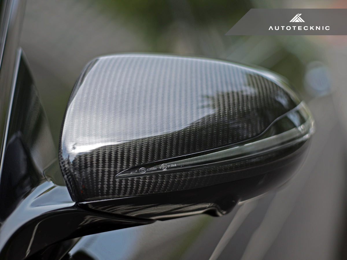 AutoTecknic Replacement Version II Dry Carbon Mirror Covers - Mercedes-AMG X290 GT43 | GT50 | GT53 | GT63