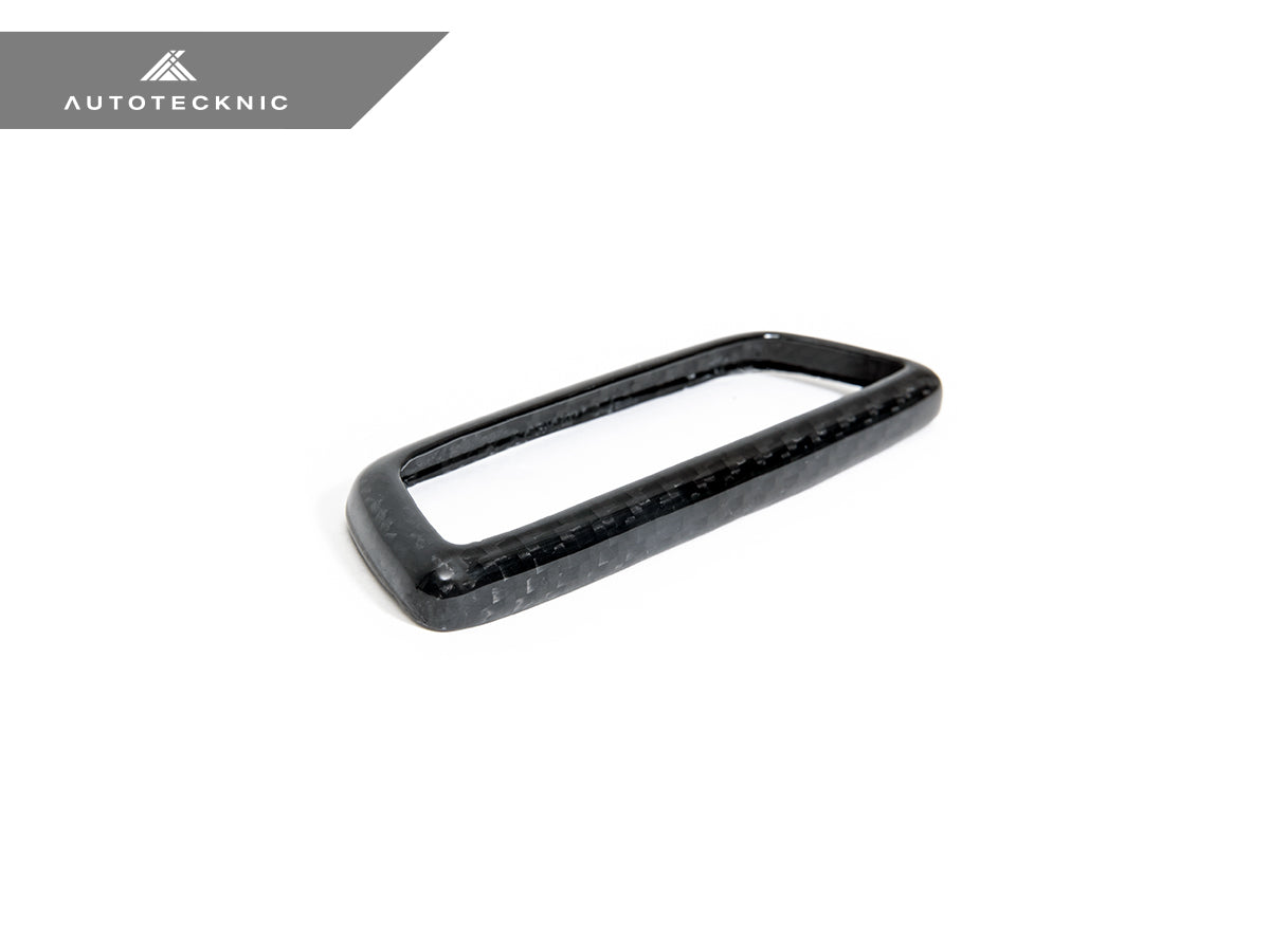 AutoTecknic Dry Carbon Front Seat Illuminated Emblem Surround Set - BMW M