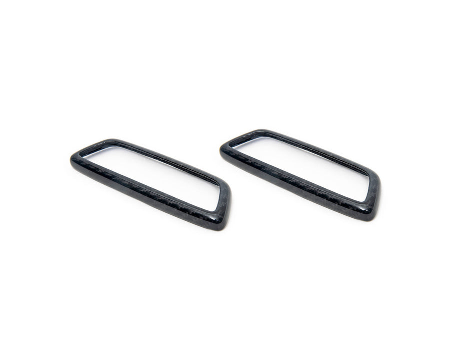 AutoTecknic Dry Carbon Front Seat Illuminated Emblem Surround Set - BMW M