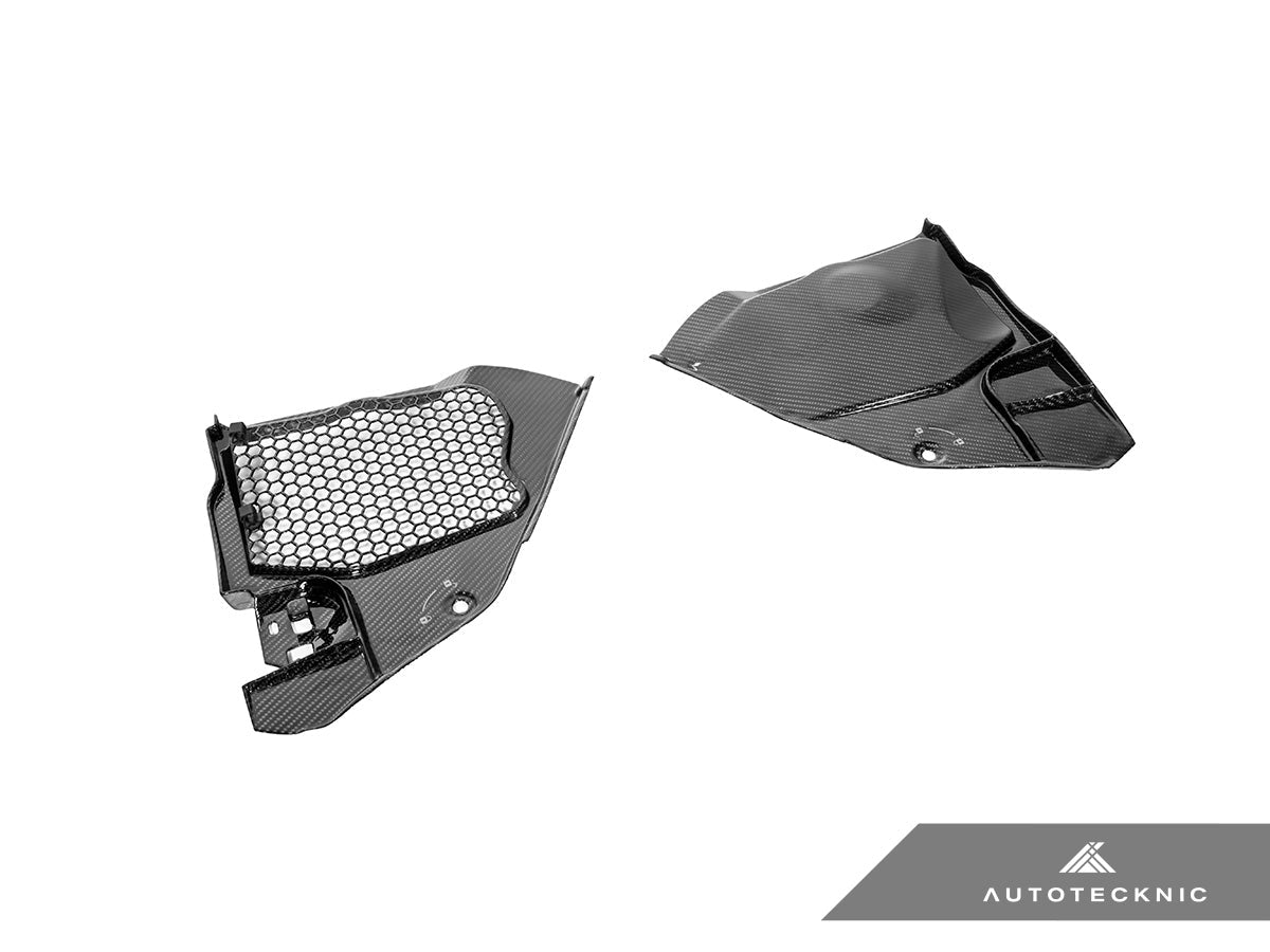 AutoTecknic Dry Carbon Engine Cowl Panel Trim Set - Toyota A90 Supra 2020-Up