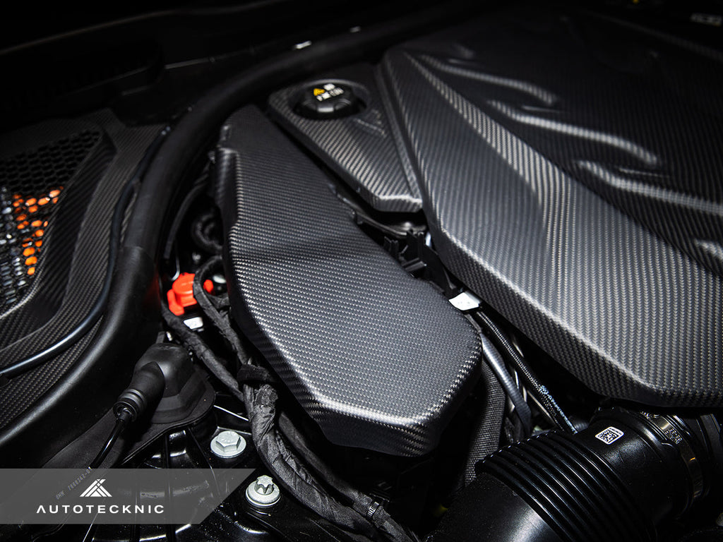 AutoTecknic Pre-Preg Carbon Engine Cover Extension Set - BMW G90/ G99 M5