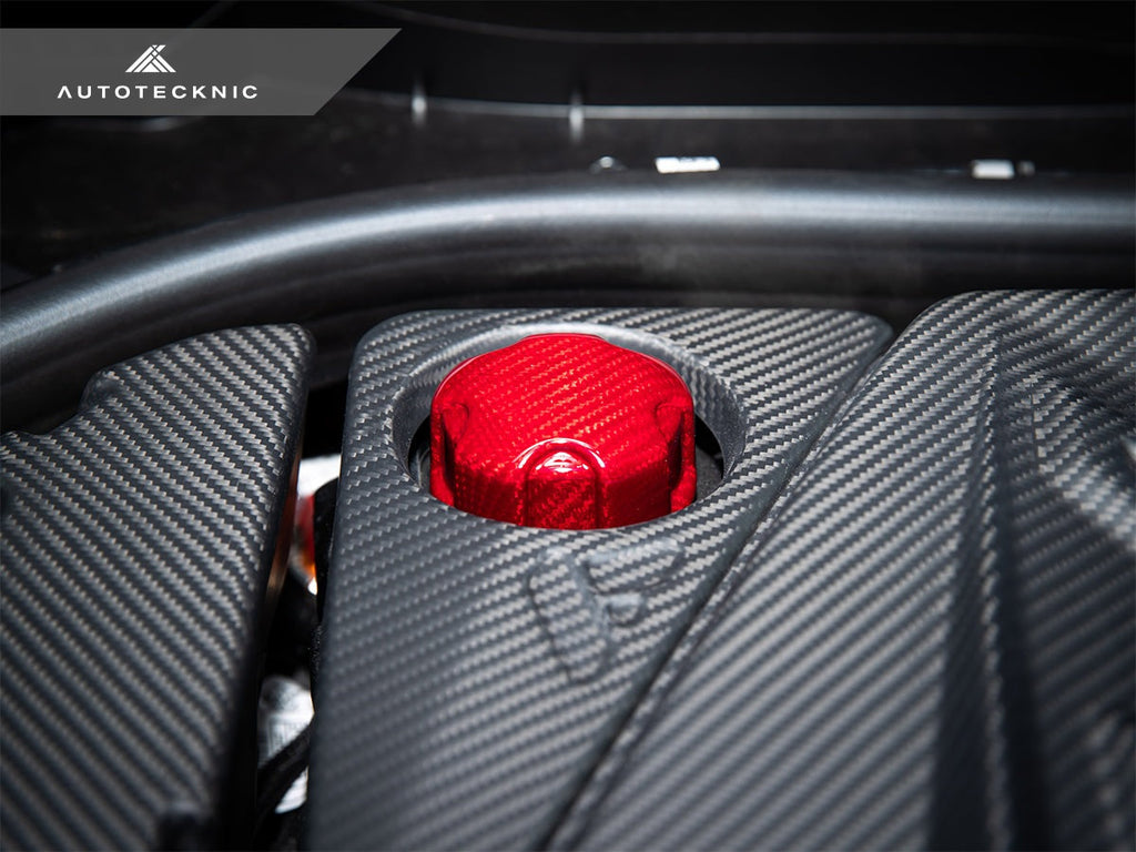 AutoTecknic Dry Carbon Charge Cooler Tank Cap Cover - BMW F80 M3 | F82/ F83 M4