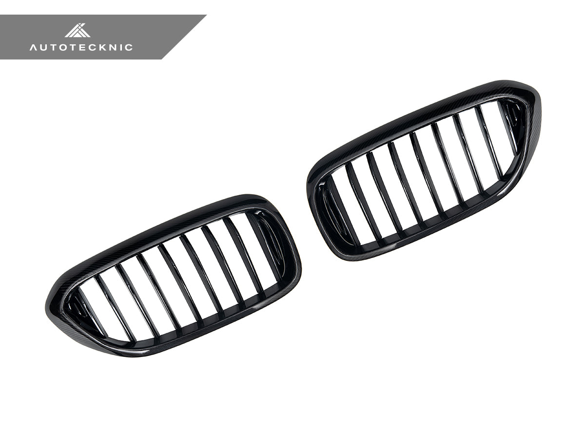 AutoTecknic Carbon Fiber Front Grille Set - BMW G30 5-Series Pre-LCI