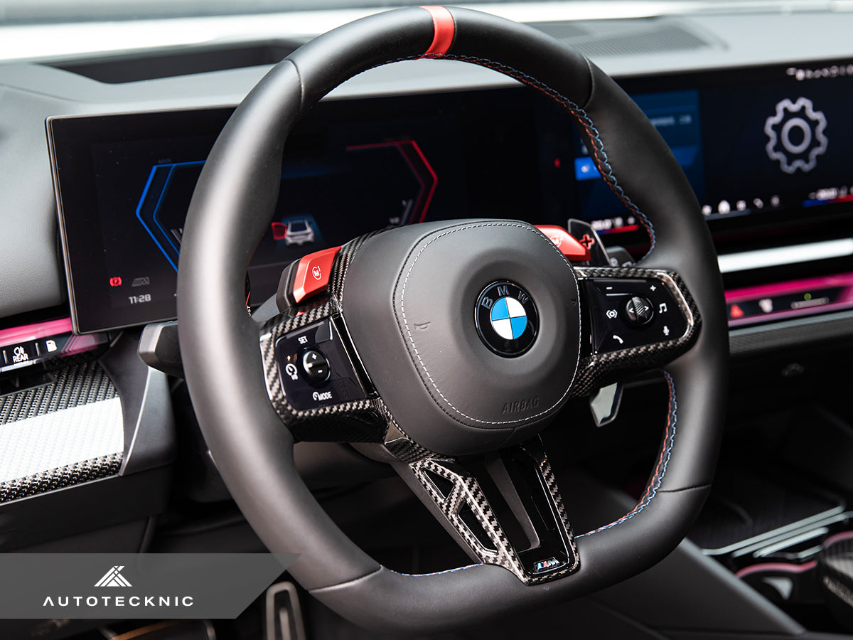 AutoTecknic Carbon Fiber Steering Wheel Trim - BMW G90/ G99 M5