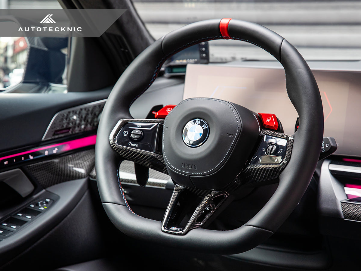 AutoTecknic Carbon Fiber Steering Wheel Trim - BMW G90/ G99 M5