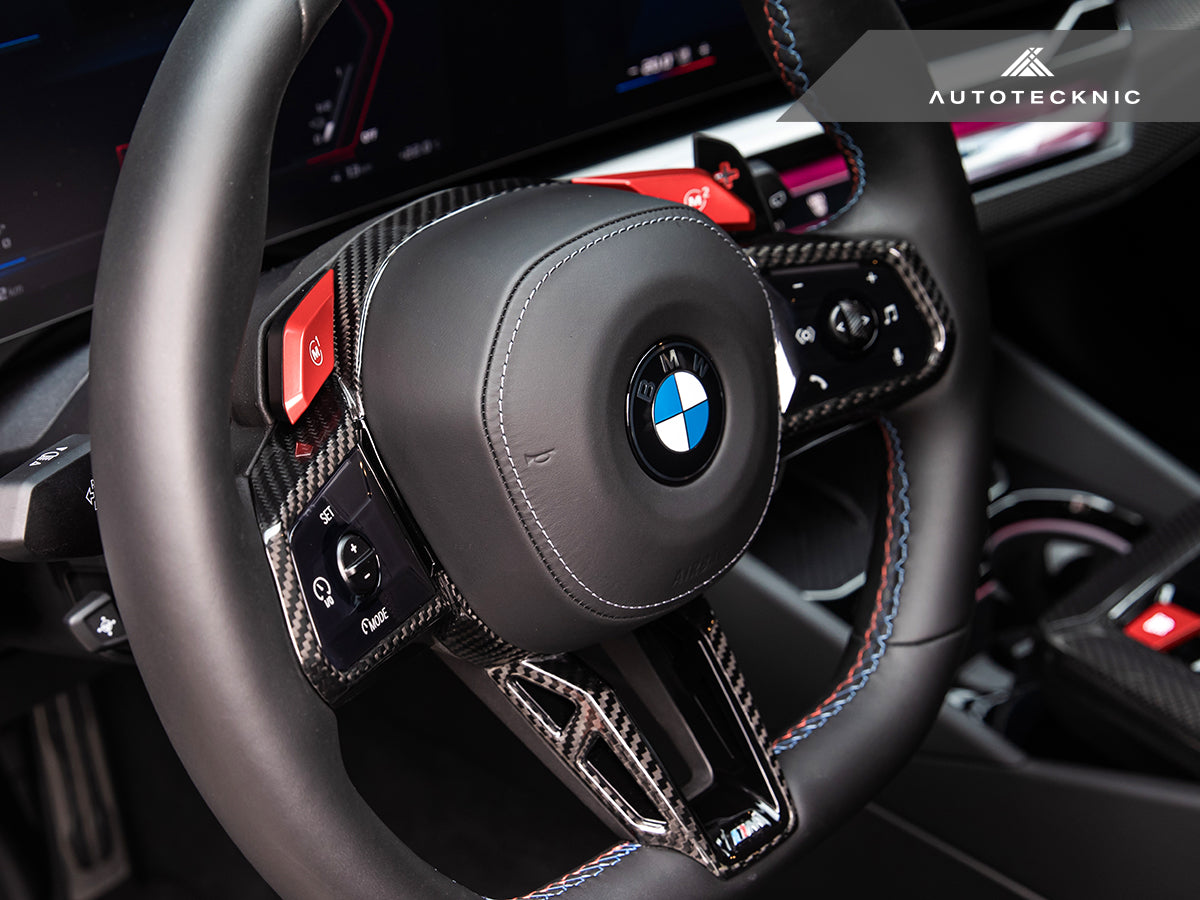 AutoTecknic Carbon Fiber Steering Wheel Trim - BMW G90/ G99 M5
