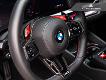 Load image into Gallery viewer, AutoTecknic Carbon Fiber Steering Wheel Trim - BMW G90/ G99 M5