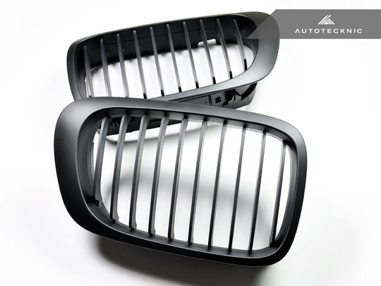 AutoTecknic Stealth Black Front Grille Set - BMW E46 3-Series Coupe Pre-Facelift | M3