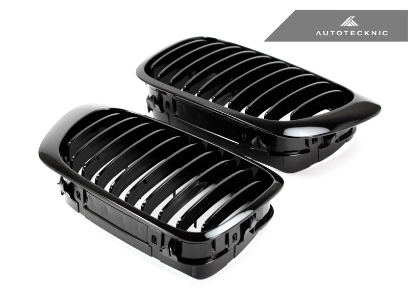 AutoTecknic Glazing Black Front Grille Set - BMW E46 3-Series Coupe Pre-Facelift | M3