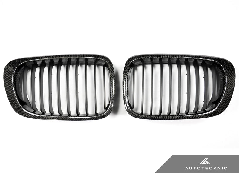 AutoTecknic Carbon Fiber Front Grille Set - BMW E46 3-Series Coupe Pre-Facelift | M3