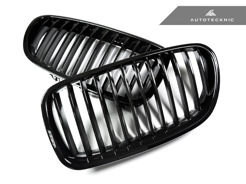 AutoTecknic Glazing Black Front Grille Set - BMW F10 Sedan | F11 Wagon | 5-Series
