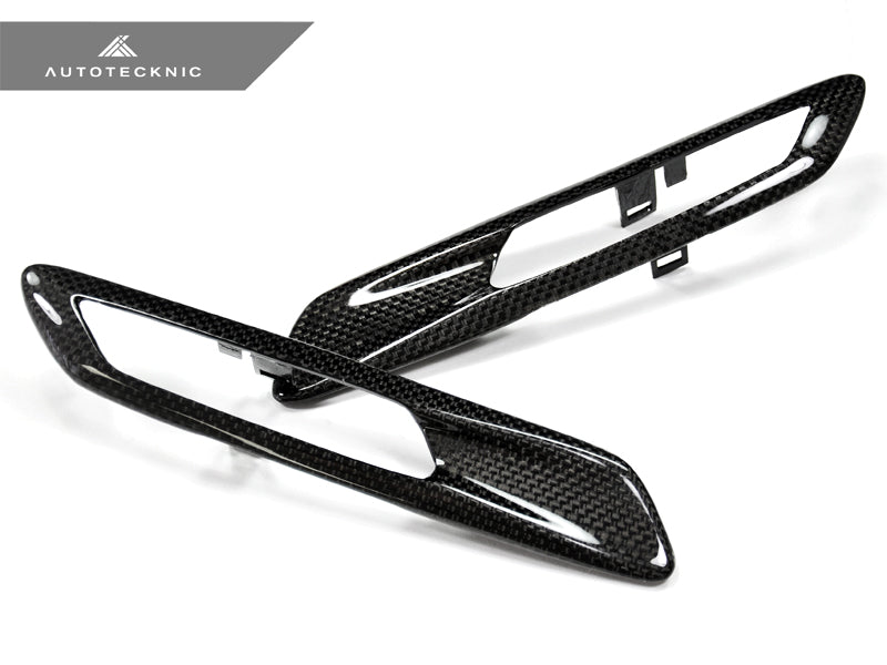 AutoTecknic Replacement Carbon Fiber Fender Light Trims - BMW F10 Sedan | F11 Wagon | 5-Series