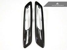 Load image into Gallery viewer, AutoTecknic Replacement Carbon Fiber Fender Light Trims - BMW F10 Sedan | F11 Wagon | 5-Series