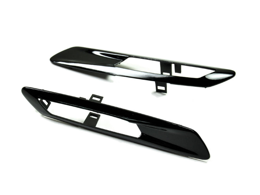 AutoTecknic Replacement Glazing Black Fender Light Trims - BMW F10 Sedan | F11 Wagon | 5-Series
