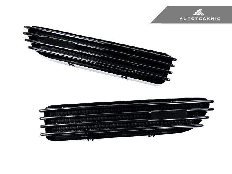 AutoTecknic Replacement Glazing Black Fender Gills - BMW E46 M3