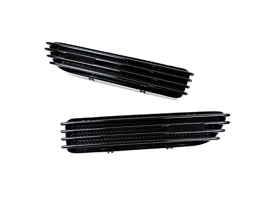 AutoTecknic Replacement Glazing Black Fender Gills - BMW E46 M3