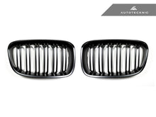 Load image into Gallery viewer, AutoTecknic Dual-Slats Stealth Black Front Grille Set - BMW F20 1-Series