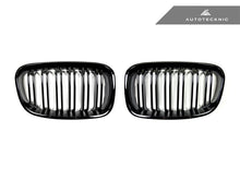 Load image into Gallery viewer, AutoTecknic Dual-Slats Gloss Black Front Grille Set - BMW F20 1-Series