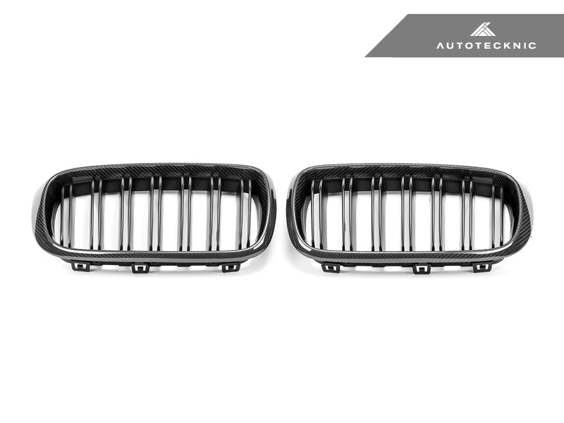 AutoTecknic Dual-Slats Carbon Fiber Front Grille Set - BMW F15 X5 | F85 X5M | F16 X6 | F86 X6M