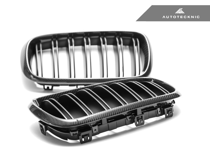 AutoTecknic Dual-Slats Carbon Fiber Front Grille Set - BMW F15 X5 | F85 X5M | F16 X6 | F86 X6M