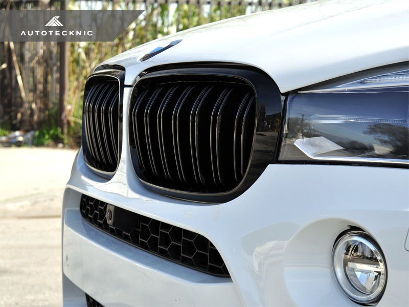 AutoTecknic Dual-Slat Glazing Black Front Grille Set - F15 X5 | F85 X5M & F16 X6 | F86 X6M