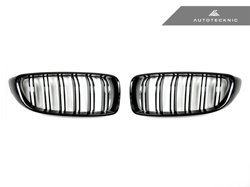 AutoTecknic Dual-Slat Glazing Black Front Grille Set - F32/ F36 4-Series | F80 M3 | F82 M4