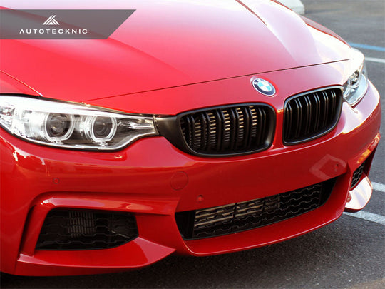 AutoTecknic Dual-Slats Stealth Black Front Grille Set - F32/ F36 4-Series | F80 M3 | F82 M4