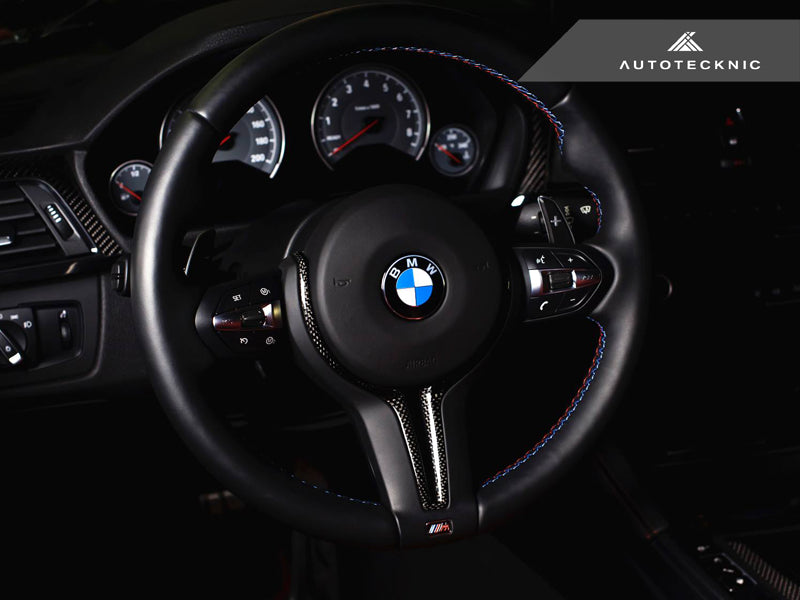 AutoTecknic Carbon Steering Wheel Trim - BMW F87 M2 | F80 M3 | F82/ F83 M4 | F10 M5 LCI | F06/ F12/ F13 M6
