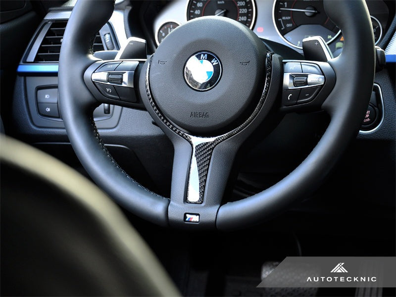 AutoTecknic Carbon Fiber M-Sport Steering Wheel Trim - BMW F15 X5 | F16 X6