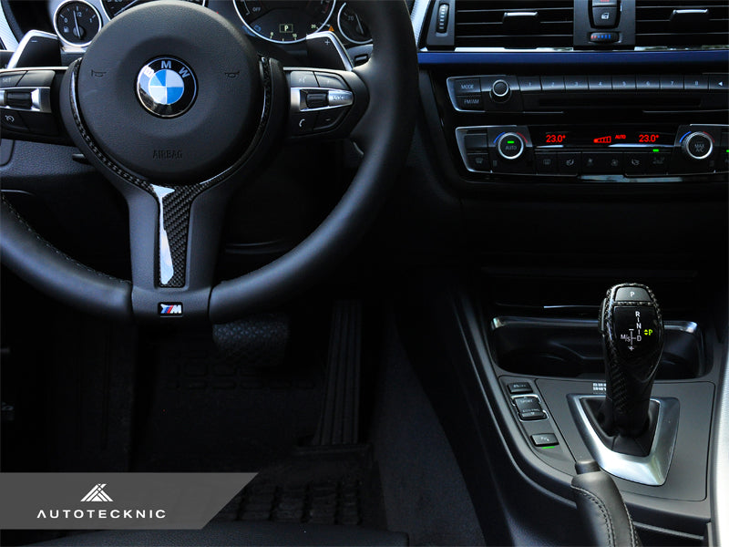 AutoTecknic Carbon Fiber M-Sport Steering Wheel Trim - BMW F10 5-Series | F06/ F12/ F13 6-Series