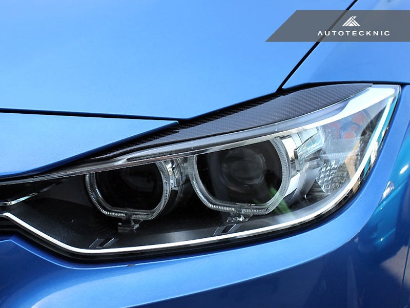 AutoTecknic Carbon Fiber Headlight Trim Set - BMW F30 3-Series Sedan | F31 3-Series Wagon