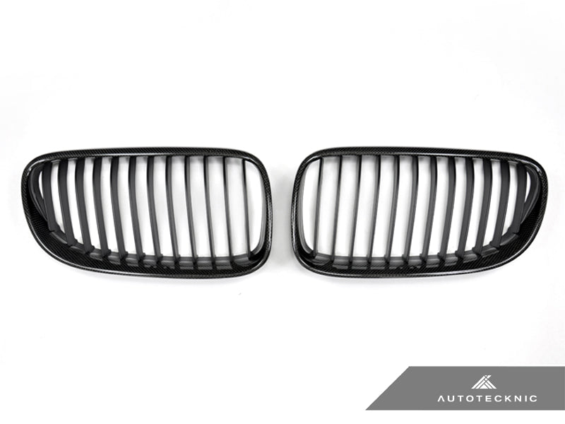 AutoTecknic Carbon Fiber Front Grille Set - BMW E92 Coupe | E93 Cabrio | 3-Series LCI