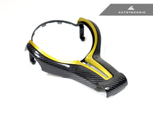 Load image into Gallery viewer, AutoTecknic Carbon Fiber Steering Wheel Trim Cover - BMW F-Chassis M Vehicles